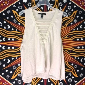 Beige sleeveless top